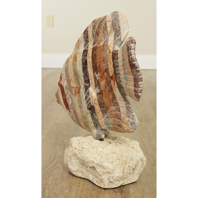 Richard H. Bailey Carved Marble Fish Sculpture Chairish