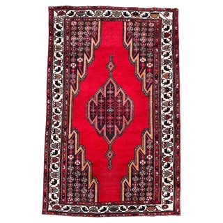 Vintage Rustic Mazlaghan Rug, 1950s For Sale