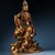 Chinese Painted Gilt‑Bronze Water‑Moon Guanyin Statue, Chinese Free‑Seated Avalokiteshv Figure For Sale - Image 3 of 10