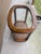 Brown Vintage Two Tier Oval Glass Wood Woven Cane End Table Mid Century Neoclassical. For Sale - Image 8 of 13
