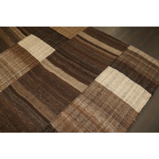 Late 20th Century Zabihi Collection Oversize Square Persian Kilim - 11'10" x 13' For Sale - Image 9 of 10