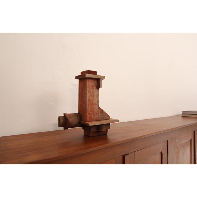 1950s Early 20th Century Wooden Casting Pattern Object with Original Patina For Sale - Image 5 of 16