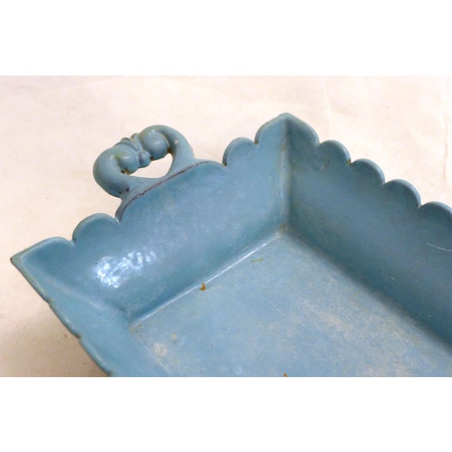 Large Antique Trinket Tray in Enameled Cast Iron, 1890s For Sale - Image 9 of 10