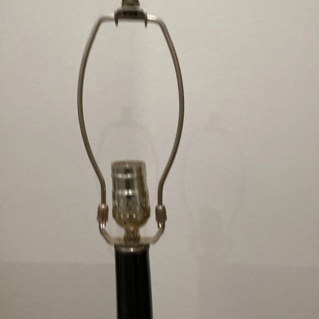 Late 20th Century Port 68 Daniel Glossy Black Porcelain Table Lamp For Sale - Image 5 of 13