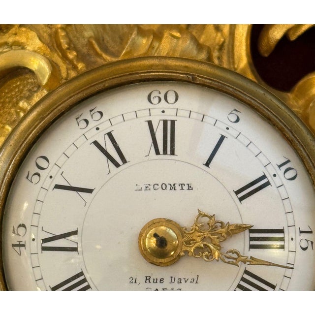French Louis XV Style Ormolu Cartel Wall Clock by Lecomte, Paris, 19th Century. For Sale - Image 9 of 9