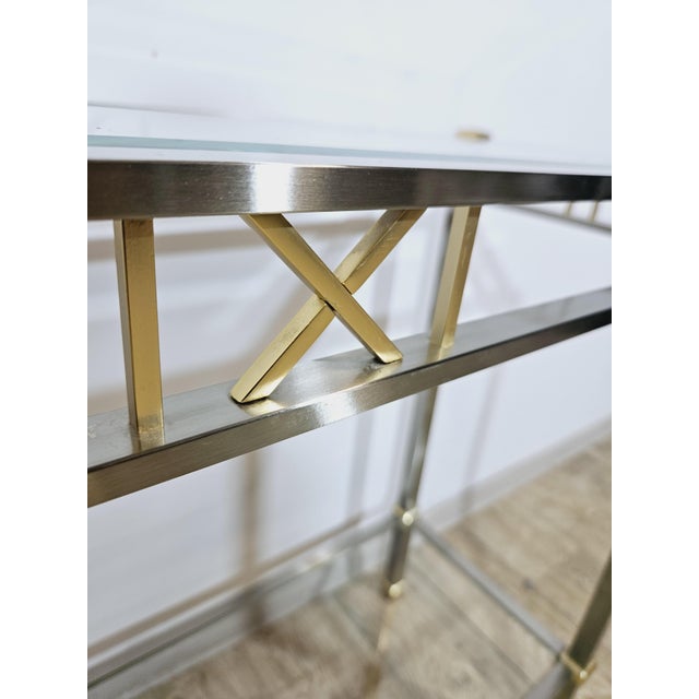 Gold Hollywood Regency Console Table For Sale - Image 8 of 16