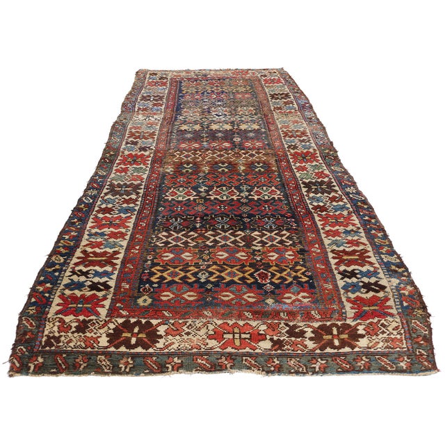 Tribal Late 19th Century Antique Persian Northwest Rug Runner - 03'05 X 10'04 For Sale - Image 3 of 9