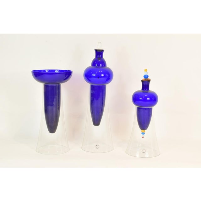 Triptych Vases by Carlo Nason, Italy, 1990, Set of 3 For Sale - Image 4 of 8