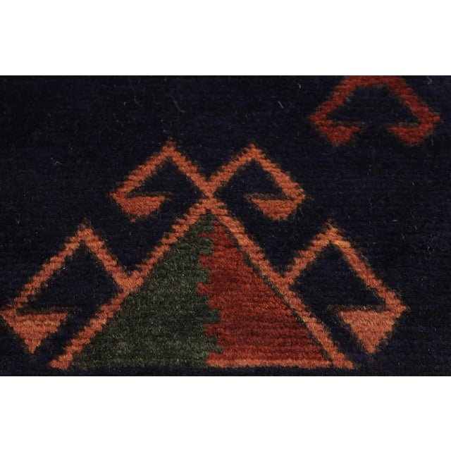 1980s 1980s 1980s Vintage Tribal Kargahi Zulma Hand Knotted Rug For Sale - Image 5 of 10