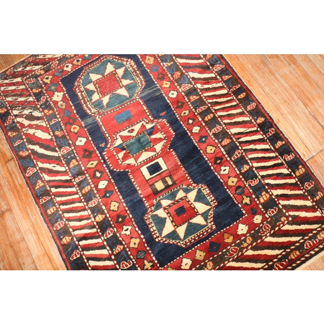 Textile Antique Zabihi Collection Caucasian Baku Khila Rug - 3'6" x 4'9" For Sale - Image 7 of 9