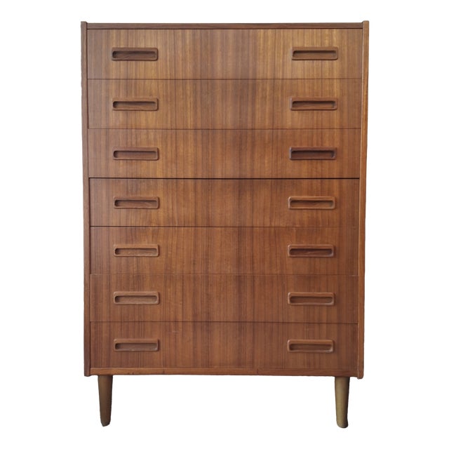 Danish Teak Chest of Drawers from Borge Dam, 1960s For Sale