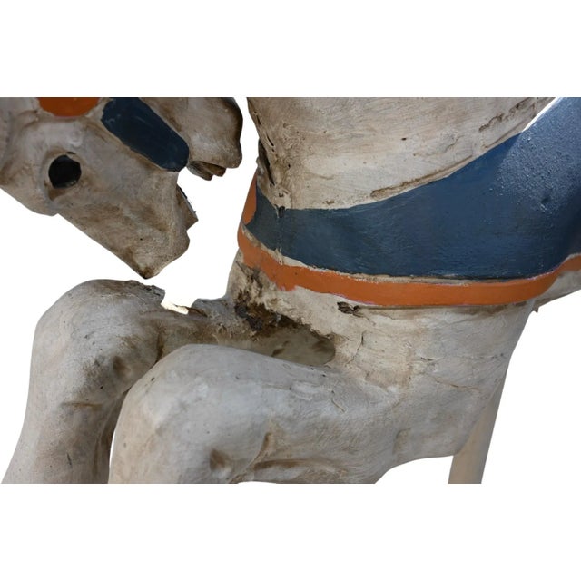 Vintage Metal Carousel Horse For Sale - Image 10 of 11