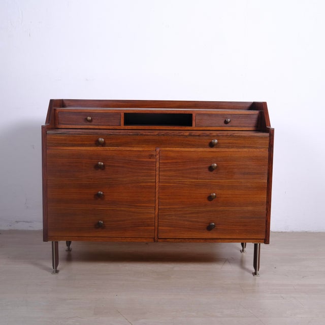 Mid-Century Modern Dressing Table Secretaire with Flip-Up Mirror, 1950s For Sale - Image 6 of 18