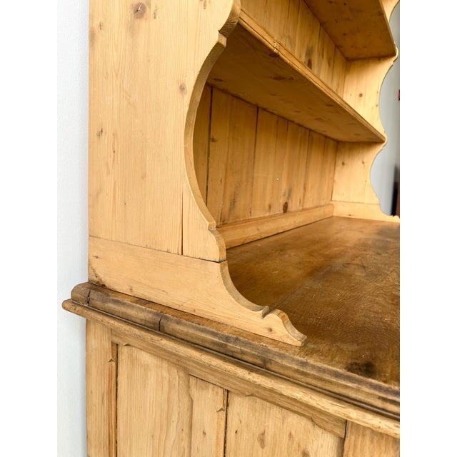 Antique English Pine Dresser Hutch For Sale - Image 9 of 9