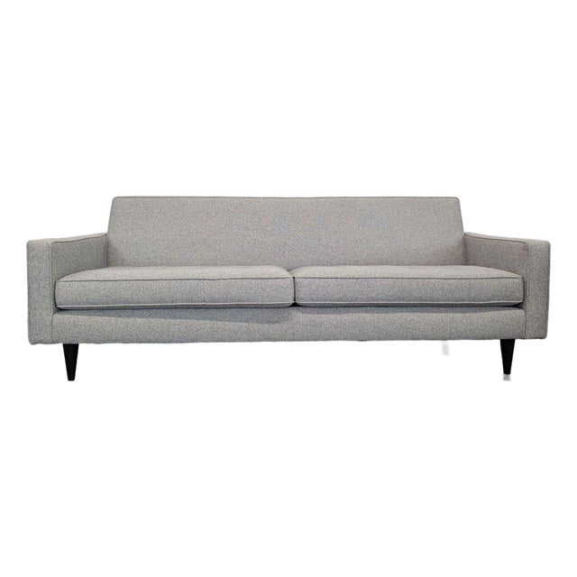 Room and Board Reese 85” Modern Gray 3-Seat Sofa For Sale