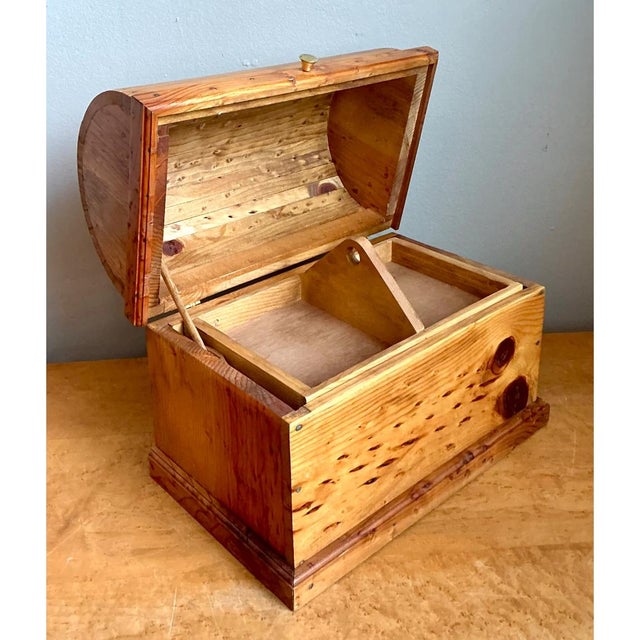 Vintage Wooden Treasure Chest Box For Sale - Image 11 of 12