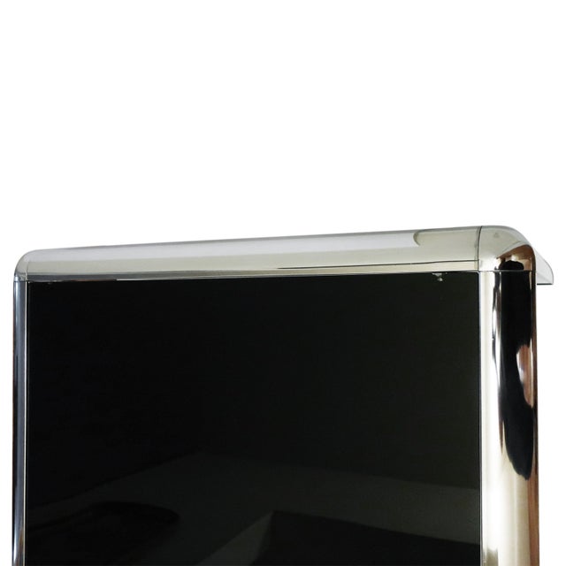 Chrome Pair of 1970s Chrome and Glass Side Tables For Sale - Image 8 of 9