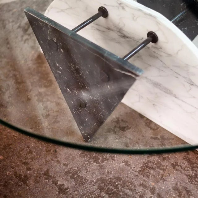 1980s Marble and Glass Coffee Table, 1980s For Sale - Image 5 of 8