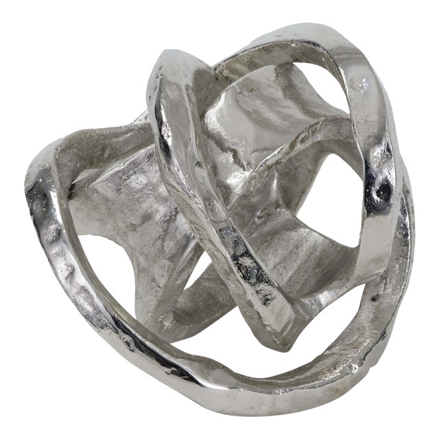 Regina Andrew Metal Knot in Polished Nickel For Sale