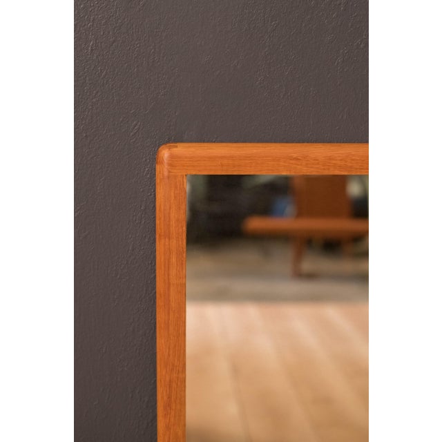 1970s Vintage Sculptural Danish Teak Hanging Wall Mirror by Nordisk Andels-Eksport For Sale - Image 5 of 14