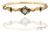 Vintage 14k 585 Solid Yellow Gold Natural Opal Bangale Bracelet For Sale