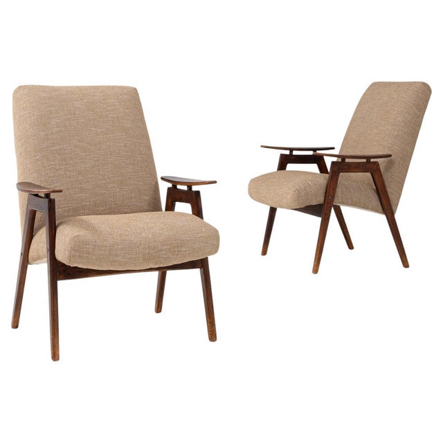 1960s Czech Upholstered Armchairs By TON - A Pair For Sale - Image 15 of 18