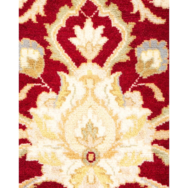 Traditional Mogul, One-of-a-Kind Hand-Knotted Area Rug - Red, 4' 2" x 6' 3" For Sale - Image 3 of 8
