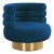 Naomi Navy Velvet Swivel Chair For Sale
