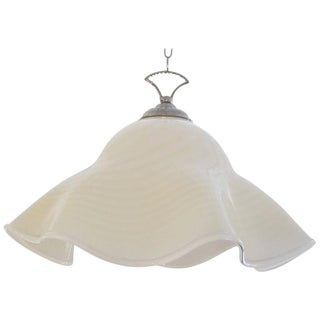 Vintage Venini Handblown Murano Glass Hanging Pendant Light For Sale