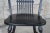 Vintage Windsor Country Farmhouse Black Oak Bentwood Slat Dining Chairs- Set of 5 For Sale - Image 10 of 12