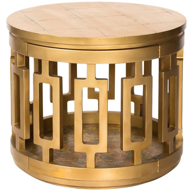 Gilded Midcentury Side Table Chairish