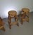 Bamboo Stools with Leather Seats, 1970s, Set of 3 For Sale - Image 15 of 15