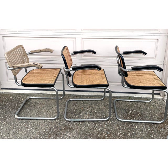 Mid 20th Century Marcel Breuer Attributed Cesca Dining Chairs Set of 6 For Sale - Image 5 of 12