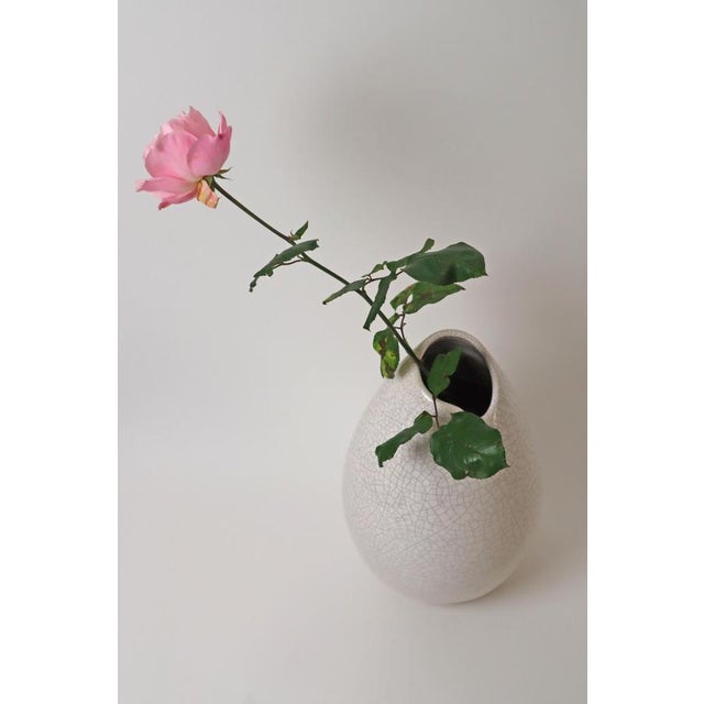 Beautiful large crakele vase in finest craftsmanship according to the previous owner from a very renowned artist workshop,...