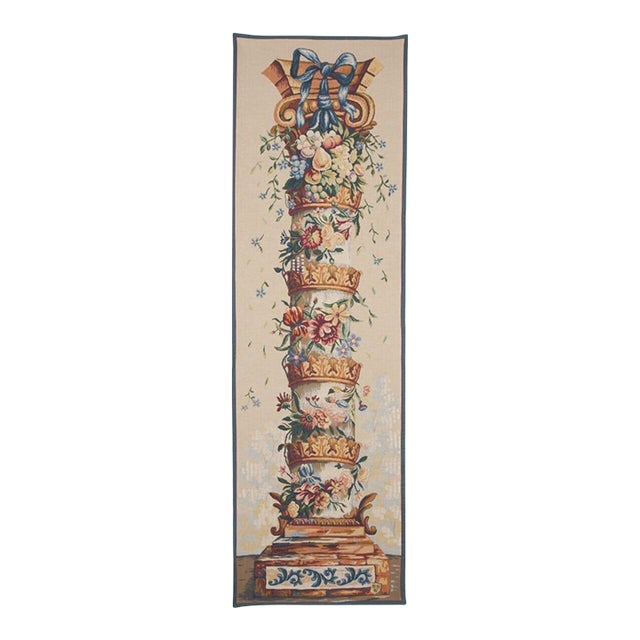 Spring Column Loom Woven Tapestry - 235 X 72 Cm (7'9" X 2'4") - Requires Rod Size 2 For Sale