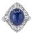 Late 20th Century Platinum Gem Star Sapphire Ring, Size 5 For Sale