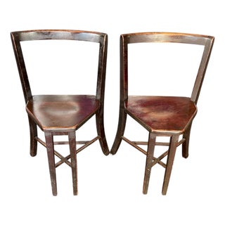 1920s Seatmore Soda Fountain Chairs-Pair-Ice Cream Parlor-Cafe Set-Antique-Farm For Sale