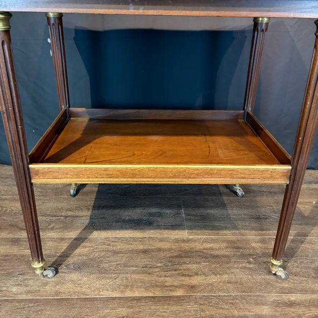 Antique French Bar Cart or Drinks Trolley With Pull-Out Leaves For Sale - Image 11 of 11