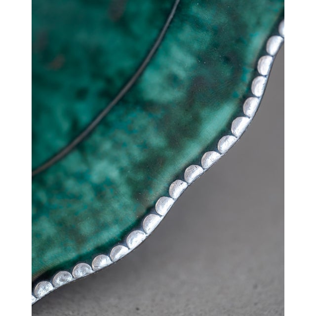 Argenta Bowl with Silver Decoration by Wilhelm Kåge for Gustavsberg, Sweden, 1949 For Sale - Image 3 of 8