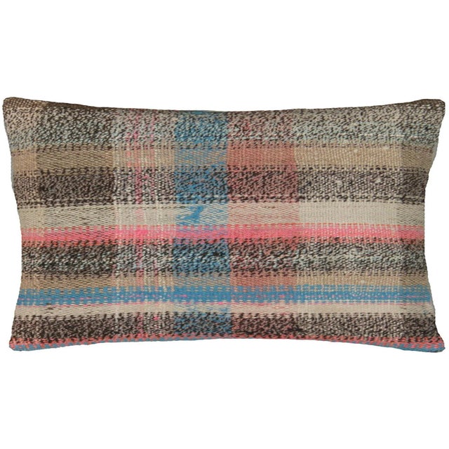 Art Deco 1960s Turkish Hemp Pillow - 11" X 19" For Sale - Image 3 of 3