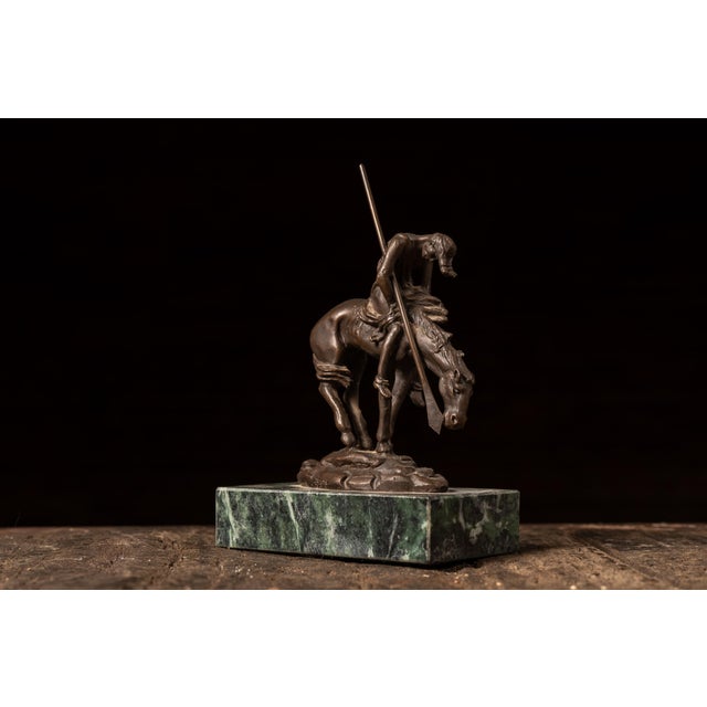 American Mid 20th Century End of the Trail | Cast Metal Statuette by James E. Fraser For Sale - Image 3 of 6
