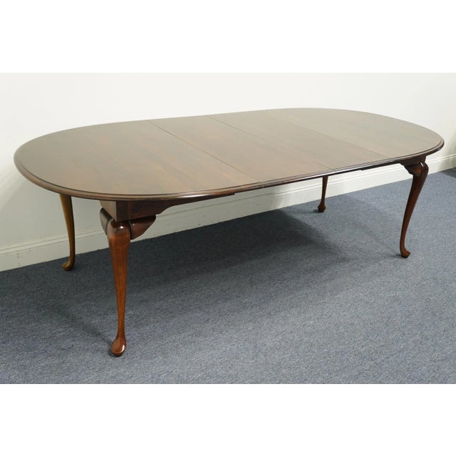 Cresent Furniture Solid Cherry Traditional Style 90" Oval Dining Table For Sale In Kansas City - Image 6 of 9
