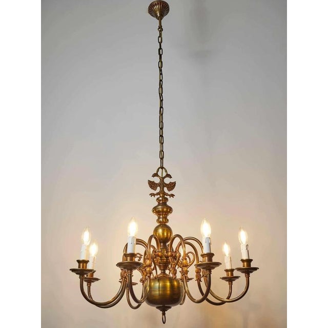 2000 - 2009 Vintage Flemish Eight-Armed Chandelier For Sale - Image 5 of 12