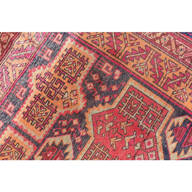 Antique Hand-Knotted Karajeh Gallery Rug in Wool With All-Over Geometric Design 4'4 X 12'8 For Sale - Image 12 of 12