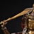 Metal Late 20th Century Gilt Bronze Manjushri Statue Bodhisattva Sword Lotus Sculpture 7.9" For Sale - Image 7 of 9