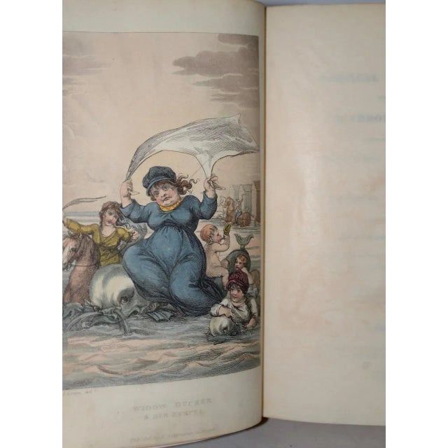 Pair of Early 19th Century Leather-Bound Books W/ Engravings by Rowlandson For Sale - Image 9 of 13