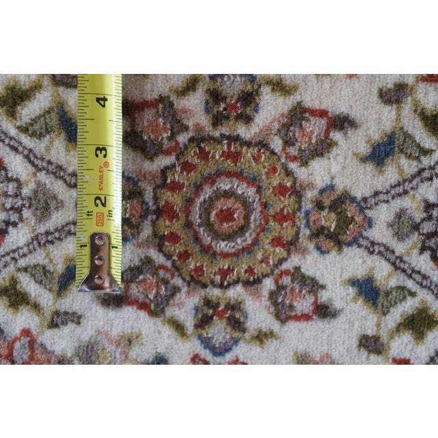 Tan Vintage Wool Geometric Floral Palmette Medallion Area Rug Runner 2.5' X 8' For Sale - Image 8 of 12