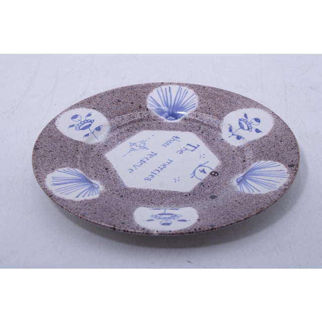 1960s Ceramic Hand Crafted English Grace Plate For Sale - Image 5 of 13