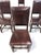 Vintage French Castle Chairs in Brown Leather and Oak, 1960s, Set of 6 For Sale - Image 18 of 18