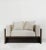 Contemporary Smoked Oak & White Fabric Chaplin Lounge Chair by Collector For Sale - Image 3 of 4